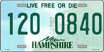 NH license plate 1200840
