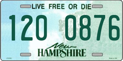NH license plate 1200876