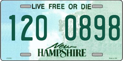 NH license plate 1200898