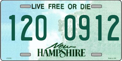 NH license plate 1200912