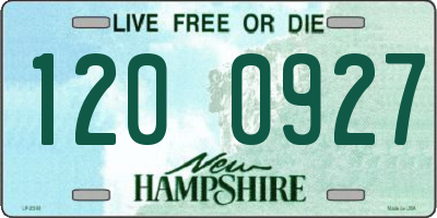 NH license plate 1200927
