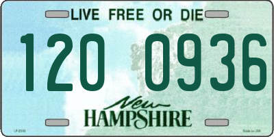 NH license plate 1200936