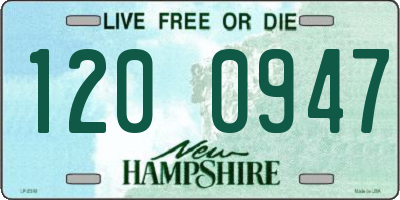 NH license plate 1200947
