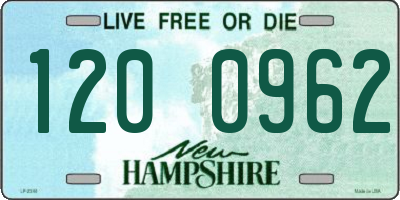 NH license plate 1200962