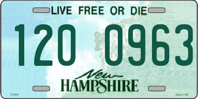 NH license plate 1200963
