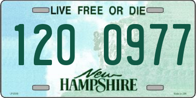 NH license plate 1200977