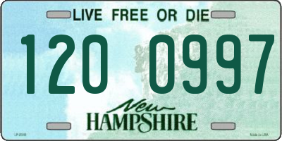 NH license plate 1200997