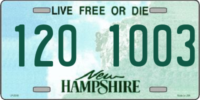 NH license plate 1201003