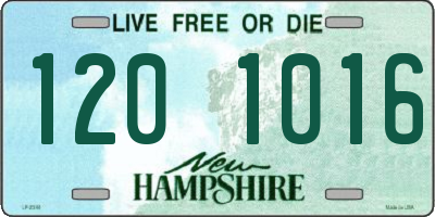 NH license plate 1201016