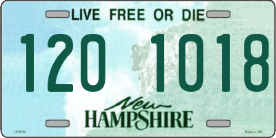 NH license plate 1201018