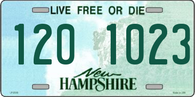 NH license plate 1201023