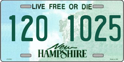 NH license plate 1201025