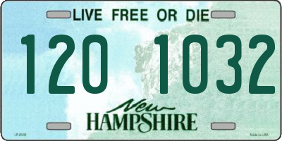 NH license plate 1201032