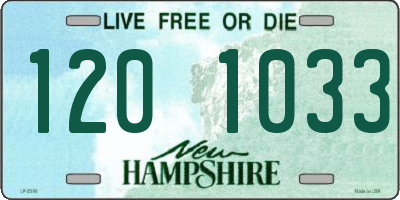 NH license plate 1201033