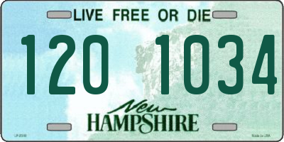 NH license plate 1201034