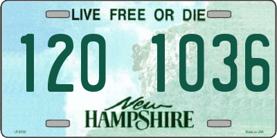 NH license plate 1201036