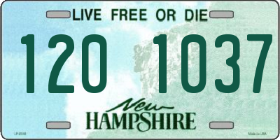 NH license plate 1201037