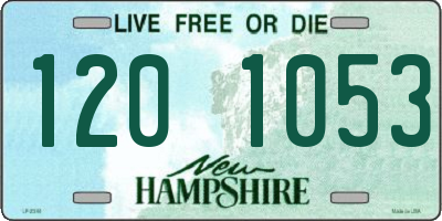 NH license plate 1201053