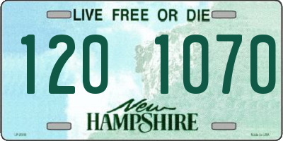 NH license plate 1201070