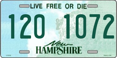 NH license plate 1201072