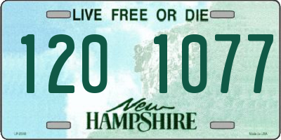 NH license plate 1201077