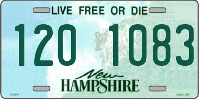NH license plate 1201083