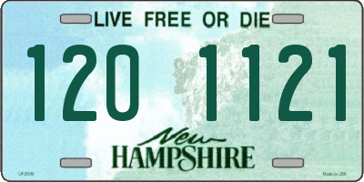NH license plate 1201121