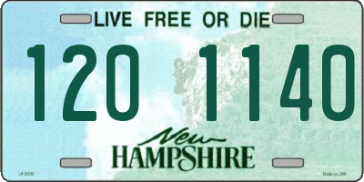 NH license plate 1201140