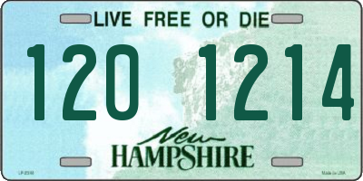 NH license plate 1201214