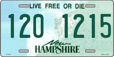 NH license plate 1201215