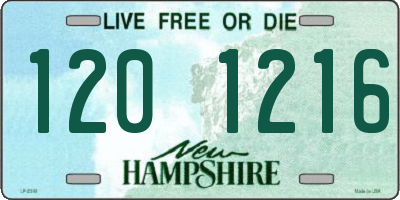 NH license plate 1201216