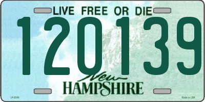 NH license plate 120139