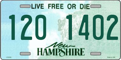 NH license plate 1201402