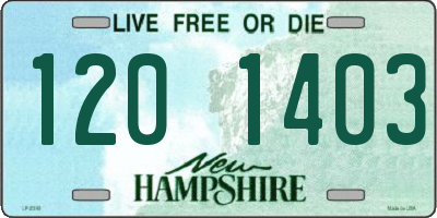 NH license plate 1201403