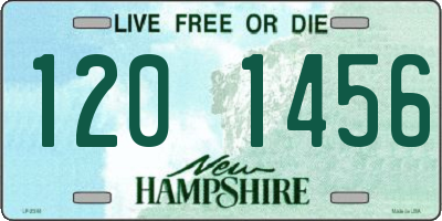 NH license plate 1201456