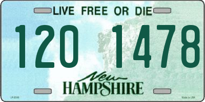 NH license plate 1201478