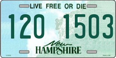 NH license plate 1201503