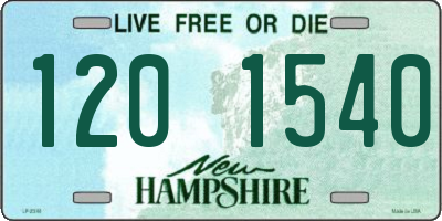 NH license plate 1201540