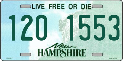 NH license plate 1201553