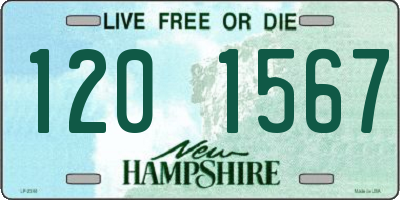 NH license plate 1201567