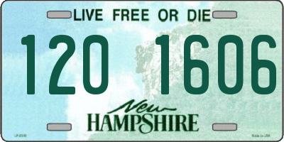 NH license plate 1201606