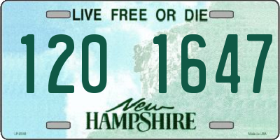 NH license plate 1201647