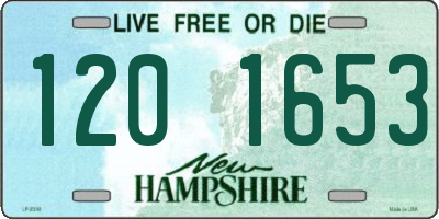 NH license plate 1201653