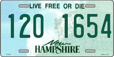 NH license plate 1201654