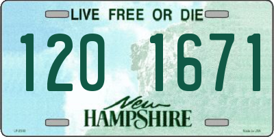 NH license plate 1201671