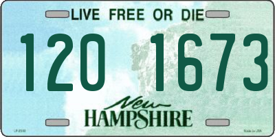 NH license plate 1201673