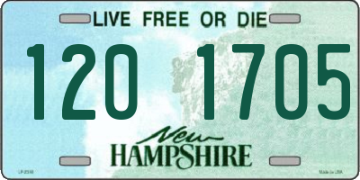 NH license plate 1201705