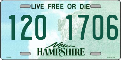NH license plate 1201706