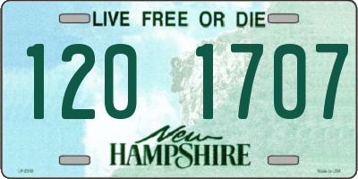 NH license plate 1201707