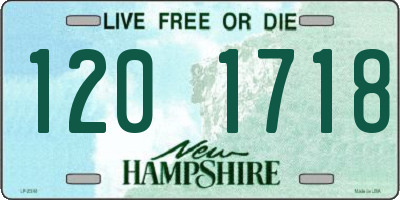 NH license plate 1201718